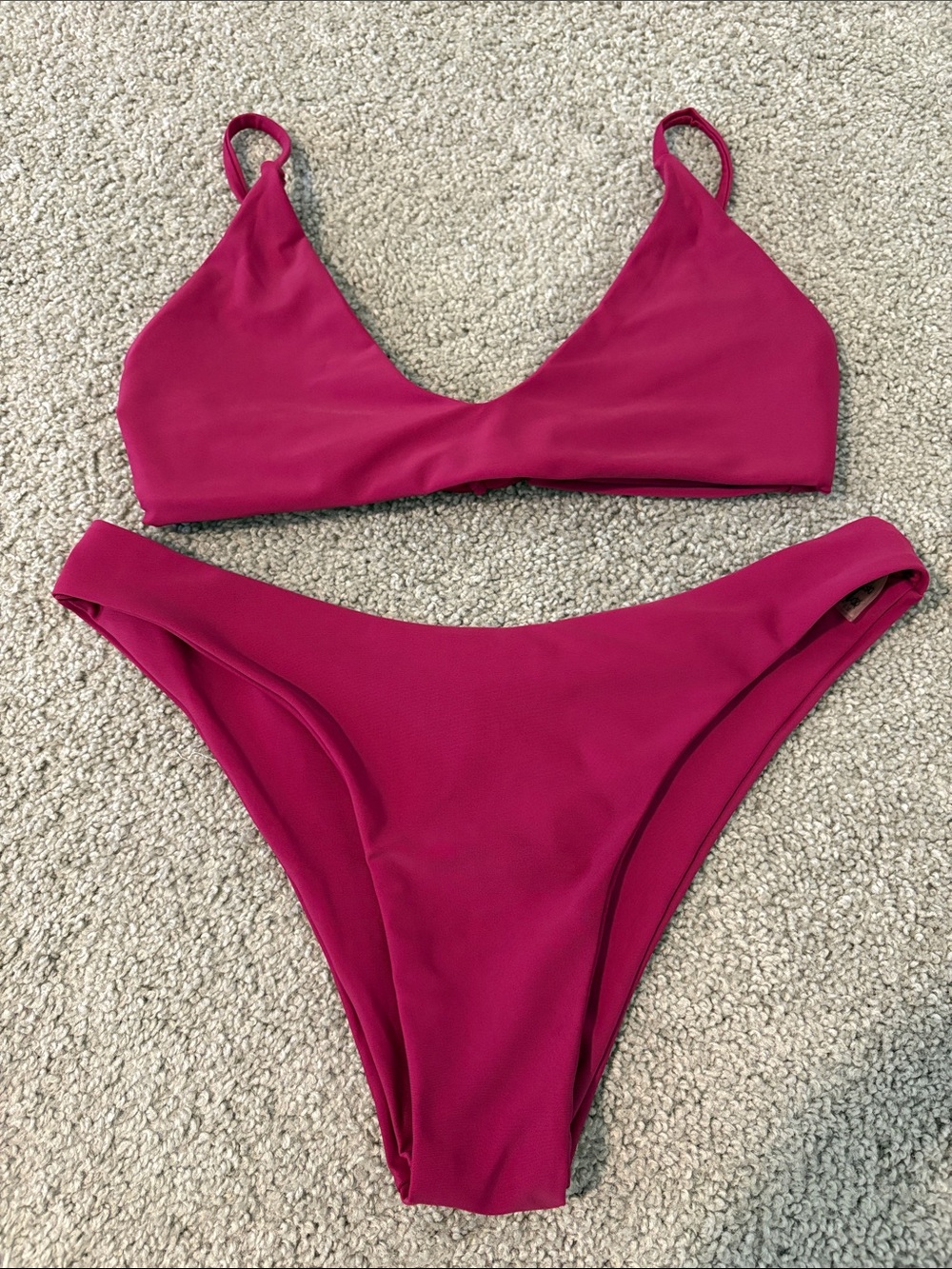 Zaful Fuchsia Two-Piece Bikini Set